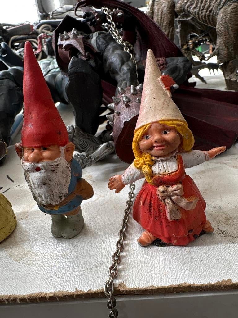 Vintage Tuinkabouter Beeldjes - Man en Vrouw, Verzamelen, Poppetjes en Figuurtjes, Gebruikt, Ophalen of Verzenden