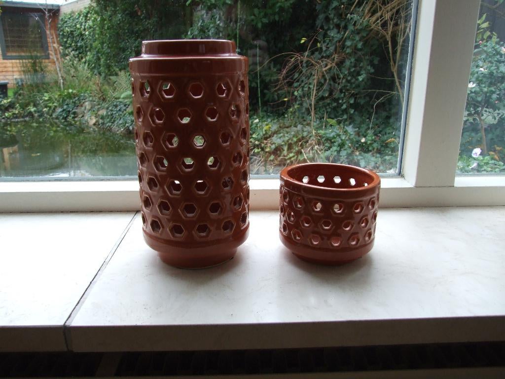 Riverdale Votive brique shiny kandelaar 25 cm en 12 cm, Overige materialen, Overige kleuren, Ophalen of Verzenden, Zo goed als nieuw