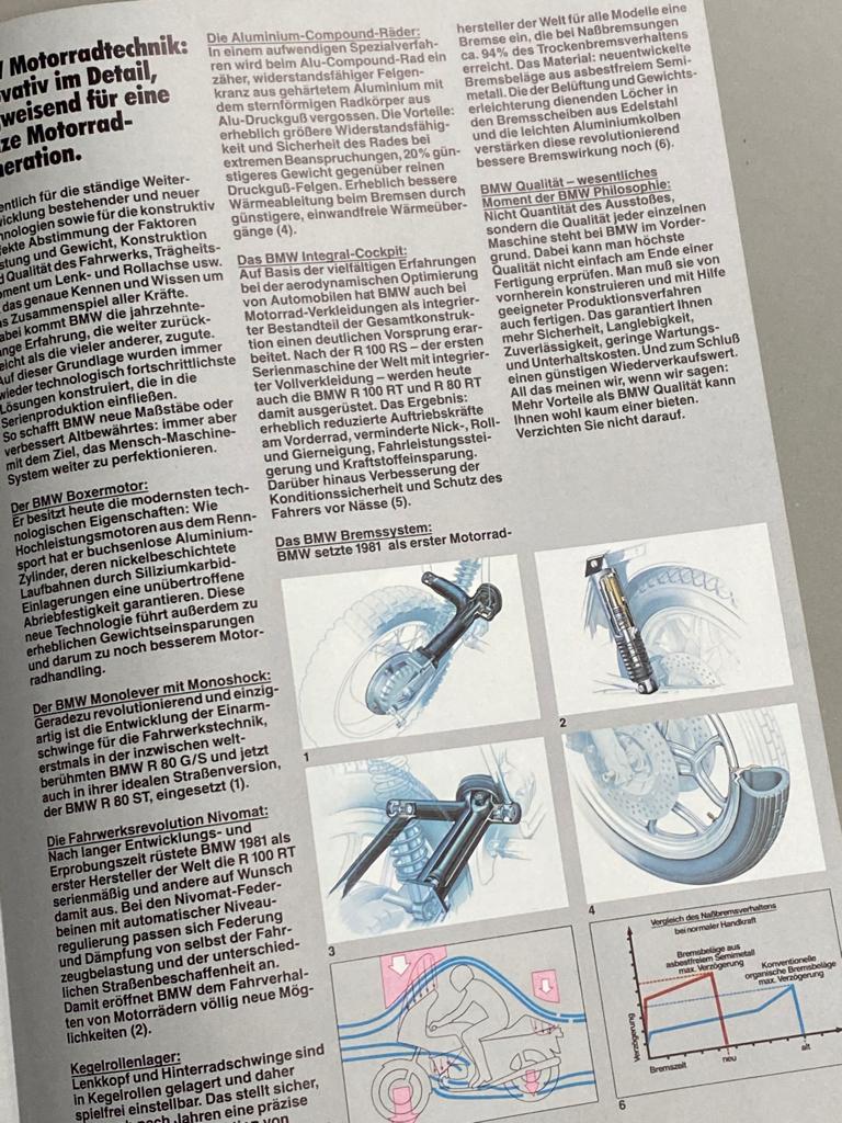 BMW folder uit 1982 (R100, R 65 en de R45), Motoren, Ophalen of Verzenden, BMW