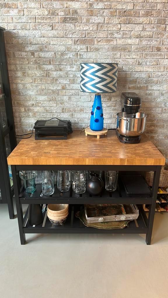 IKEA VADHOLMA keukeneiland, goede conditie, Huis en Inrichting, Tafels | Sidetables, Gebruikt, 75 cm of meer, 100 tot 150 cm, Rechthoekig