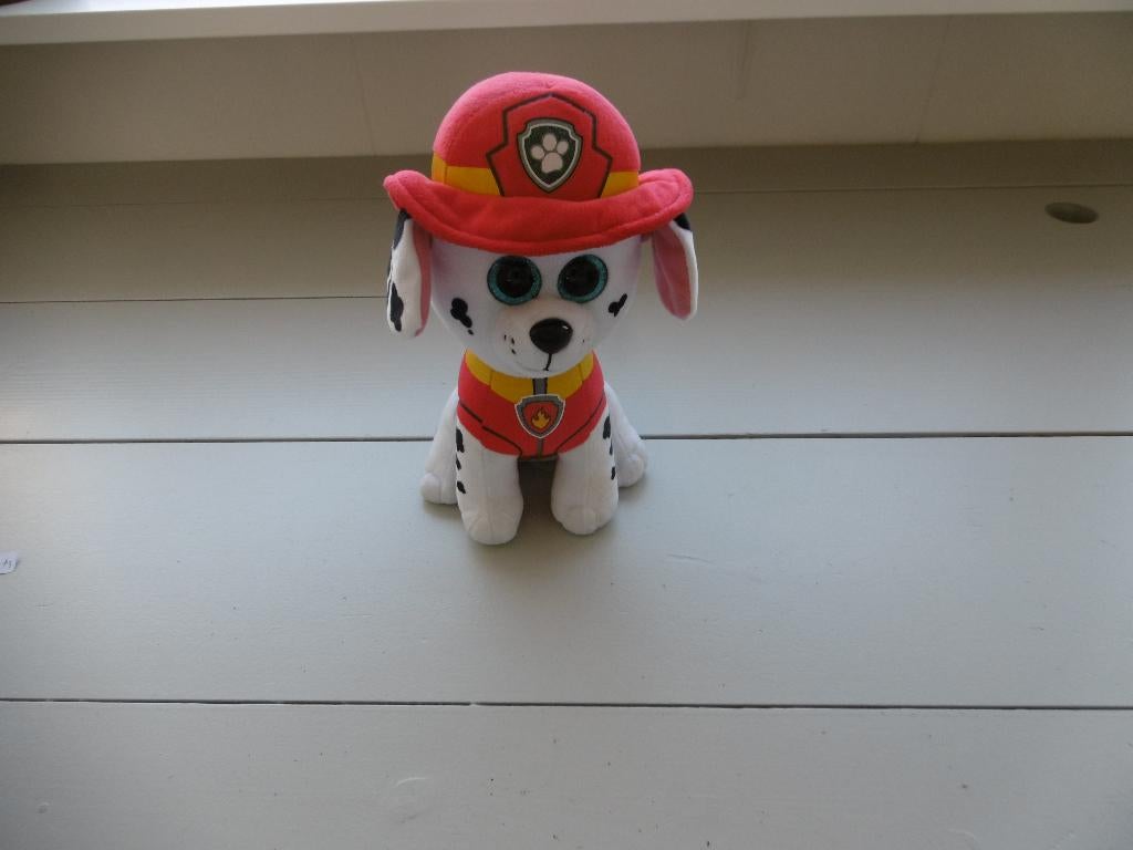 PAW PATROL MARSHALL VAN TY 25 CM., Ophalen of Verzenden, Zo goed als nieuw, Hond