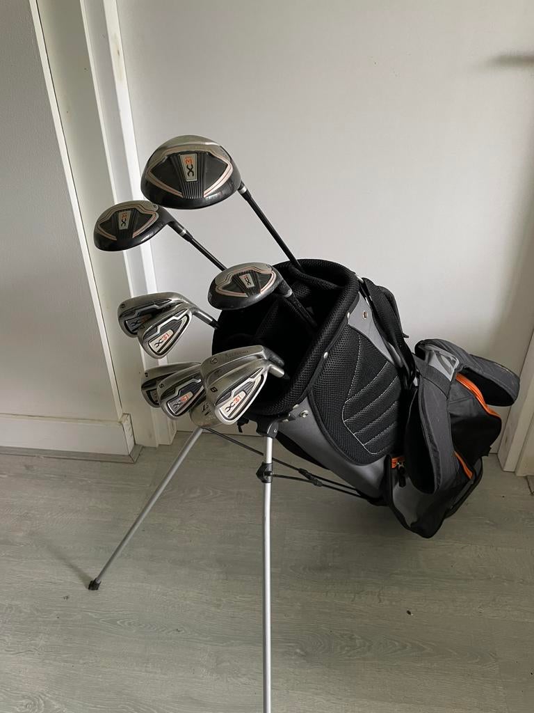Verlengde Heren Wilson Golfset met standbag, rechtshandig, Sport en Fitness, Golf, Ophalen, Zo goed als nieuw, Set