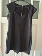Zwarte mouwloze jurk met rits boven knie MS mode maat 48 50, Ophalen of Verzenden, Zo goed als nieuw, Zwart, Jurk