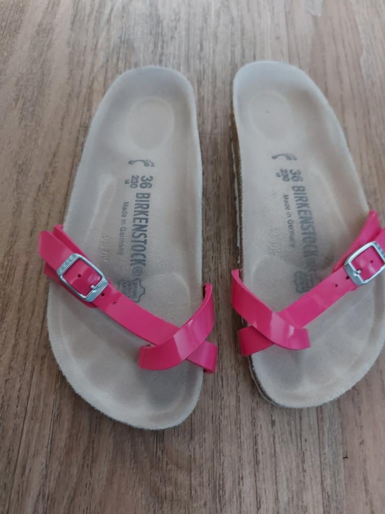Birkenstock maat 36 lak roze zgan, Kleding | Dames, Ophalen of Verzenden, Zo goed als nieuw, Roze, Sneakers of Gympen