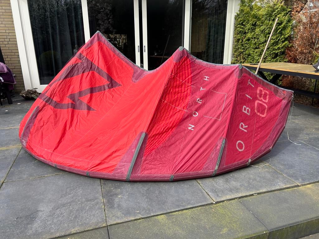 North orbit 8m, Watersport en Boten, Kitesurfen, Zo goed als nieuw, Kite, 8 m², Geen board, Ophalen of Verzenden
