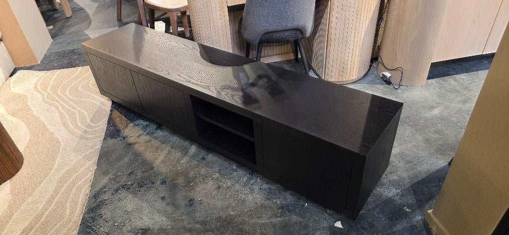 TV-meubel Helsinki 200 cm – Zwart | Showmodel Korting!, Overige materialen, Bornsestraat 31, 150 tot 200 cm, Ophalen of Verzenden