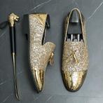 Gouden loafers met kwastjes heren mannen instappers schoenen, Verzenden, Nieuw, Loafers