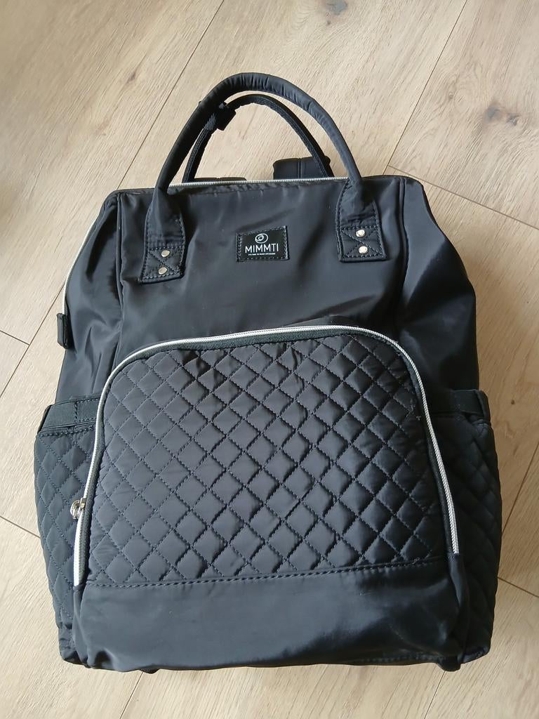 MIMMTI Luiertas Rugzak - Zwart, Zo goed als nieuw, Kinderen en Baby's, Luiertassen, Zo goed als nieuw, Rugzak, Ophalen of Verzenden