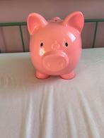 Groot roze spaarvarken - mist twee doppen, flying tiger., Ophalen of Verzenden, Gebruikt, Steen, Aardewerk of Keramiek, Dier