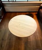 Ronde eikenhouten salontafel met matrix poot, Huis en Inrichting, Tafels | Salontafels, 50 tot 100 cm, 100 tot 150 cm, Rond, Ophalen of Verzenden