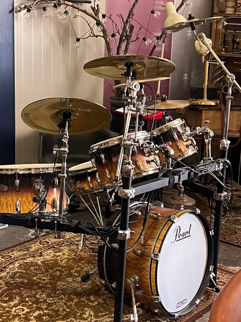 Pearl E-Pro live sunburst redbox, Muziek en Instrumenten, Ophalen, Gebruikt, Pearl, Elektronisch