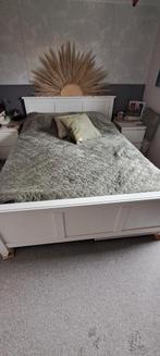 Wit tweepersoonsbed 140x200 met 2 lade,s. Onder t bed Ikea, Huis en Inrichting, Slaapkamer | Bedden, Ophalen, Gebruikt, Wit, Tweepersoons