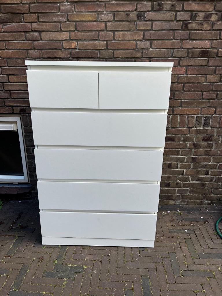 Ikea ladekast MALM, Huis en Inrichting, Kasten | Ladekasten, Ophalen, Gebruikt, 5 laden of meer, 50 tot 100 cm