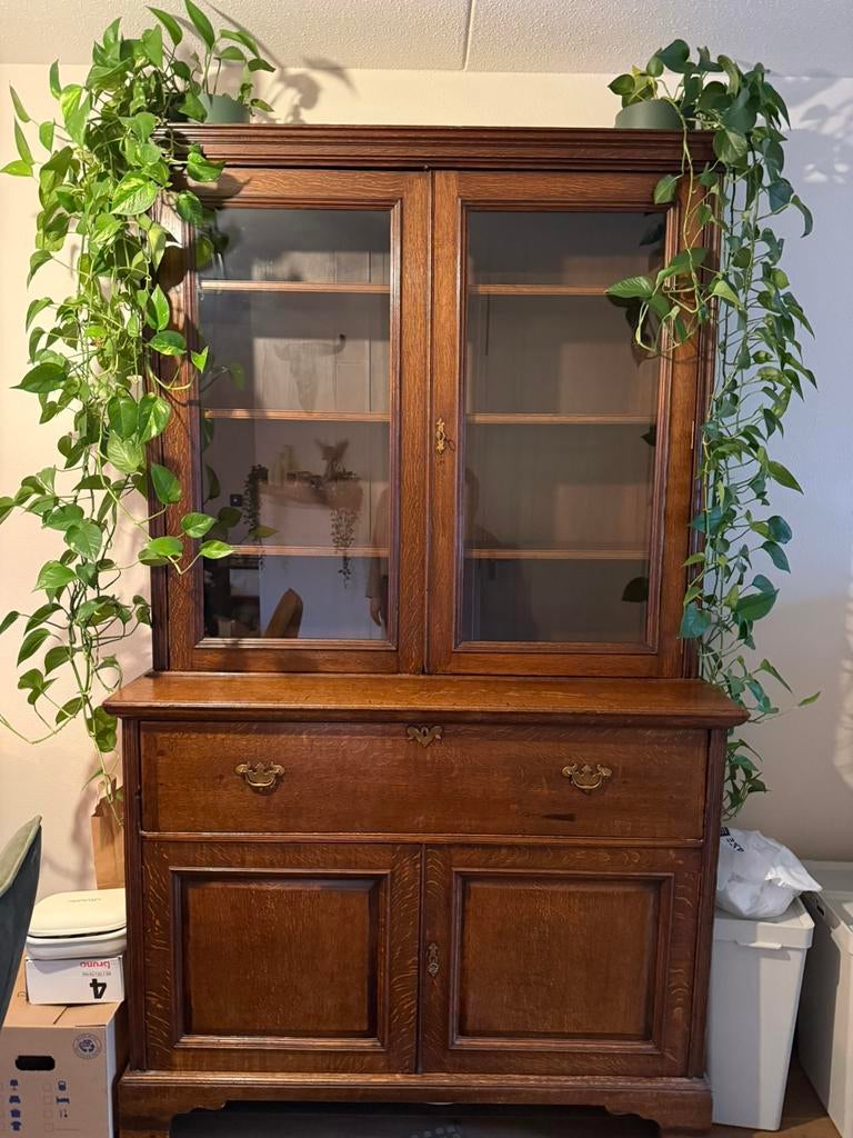 Authentieke Kast, Ophalen, Gebruikt, 100 tot 150 cm, Bruin