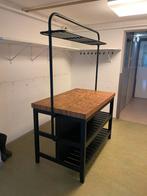IKEA Vadholma keukeneiland met rek, Ophalen, Gebruikt, 100 tot 150 cm, Eikenhout