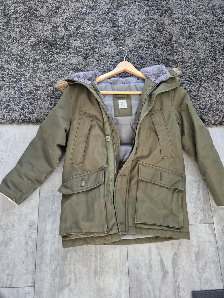 Gap Kids winterjas - Groen - Maat 140/146 - Goede staat, Ophalen of Verzenden, Zo goed als nieuw, Gap Kids, Jongen of Meisje