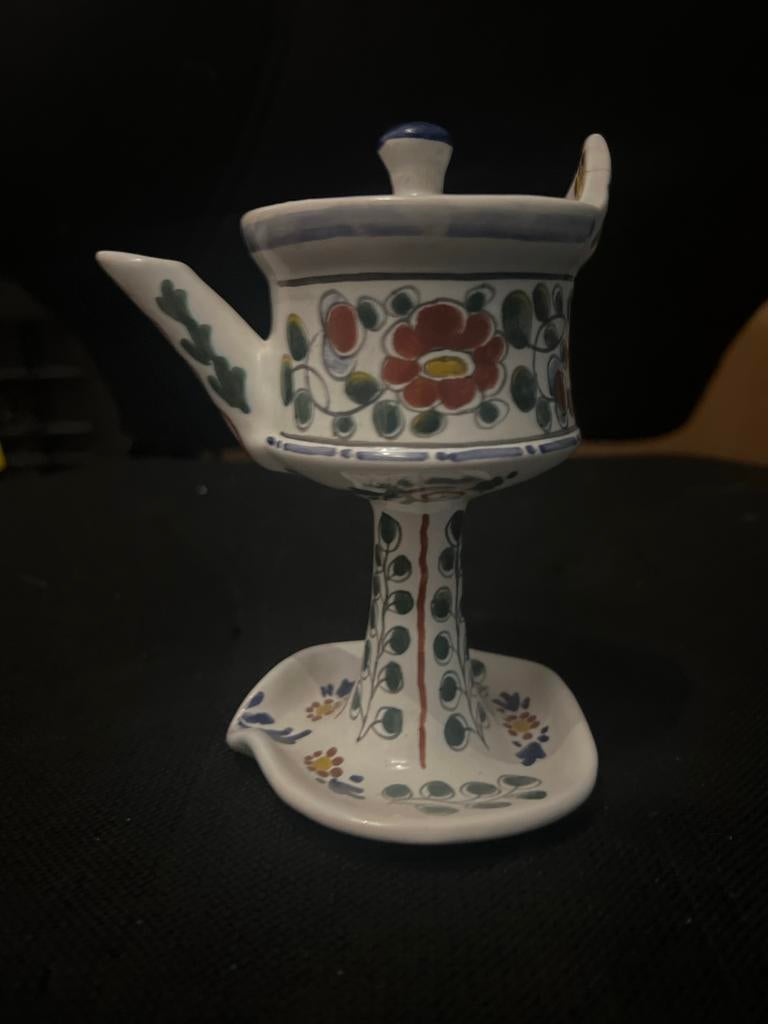 Aardewerken Snotneus met Bloemenmotief - Zeldzaam!, Antiek en Kunst, Antiek | Keramiek en Aardewerk, Ophalen of Verzenden