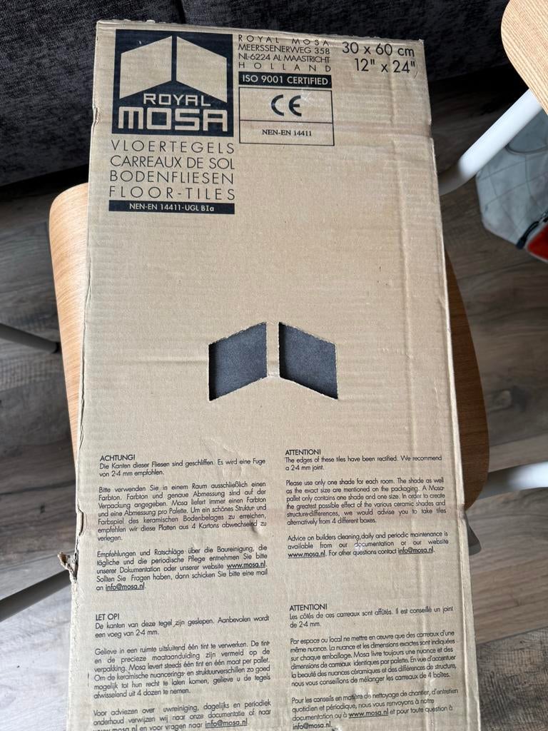 Mosa tegels 60x 30 cm, Doe-het-zelf en Verbouw, Tegels, Ophalen, 40 tot 60 cm, Zo goed als nieuw, Minder dan 5 m²
