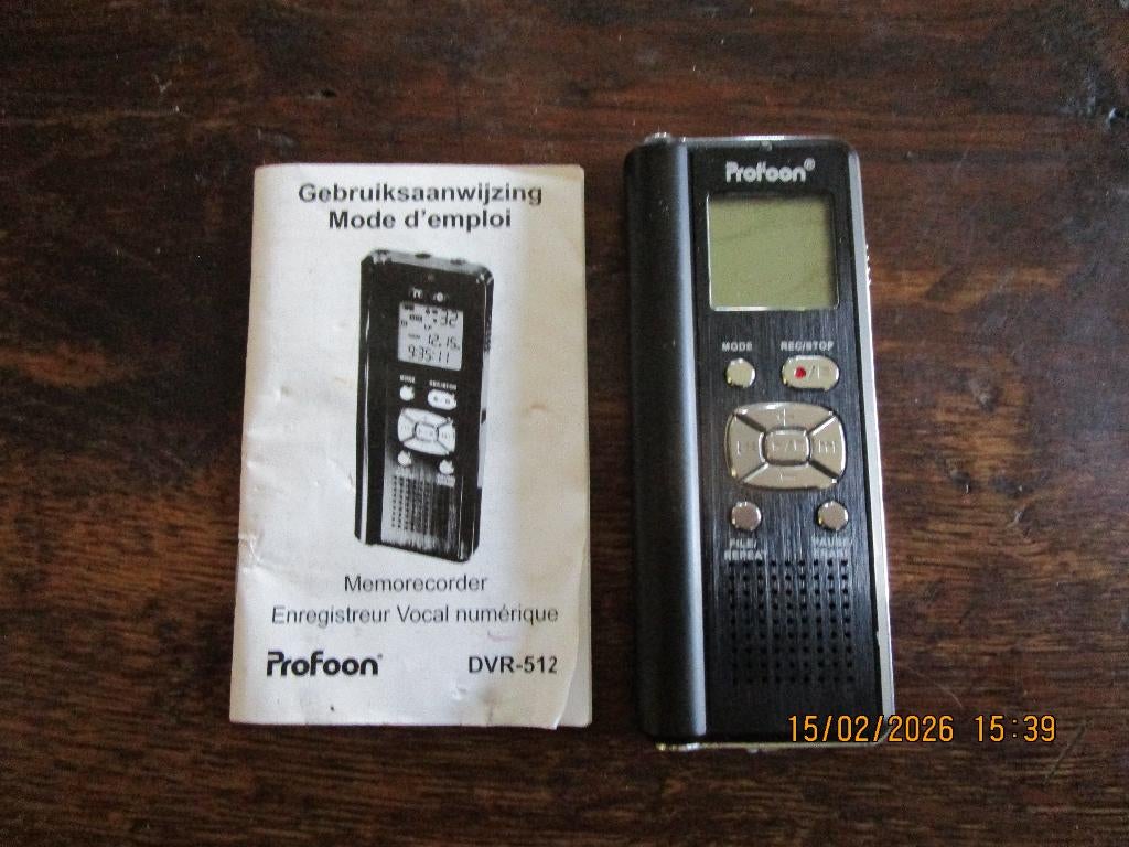 Profoon DVR-512 Memorecorder Opname Dicteer apparaat, Ophalen of Verzenden, Gebruikt