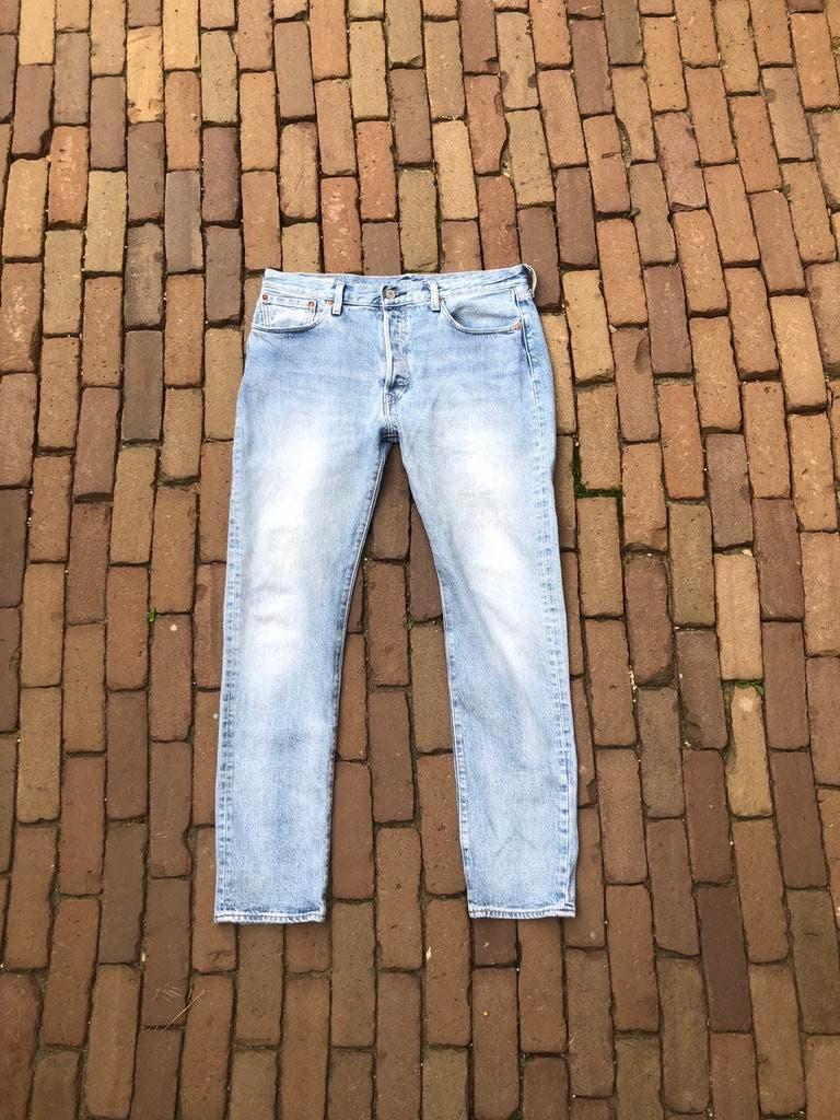 Levi's 501 Jeans W34 L32 - Lichtblauw, Levi's, Blauw, Ophalen of Verzenden, Zo goed als nieuw