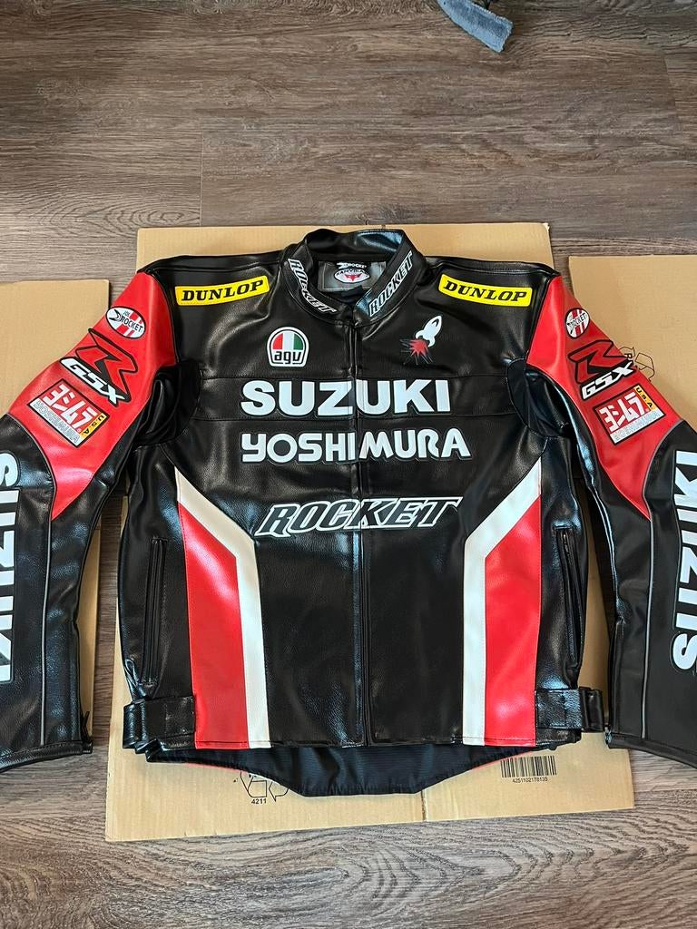 Suzuki Yoshimura Motorjas (Maat XL) Vintage zwart, Ophalen of Verzenden, Zo goed als nieuw, Maat 56/58 (XL), Zwart