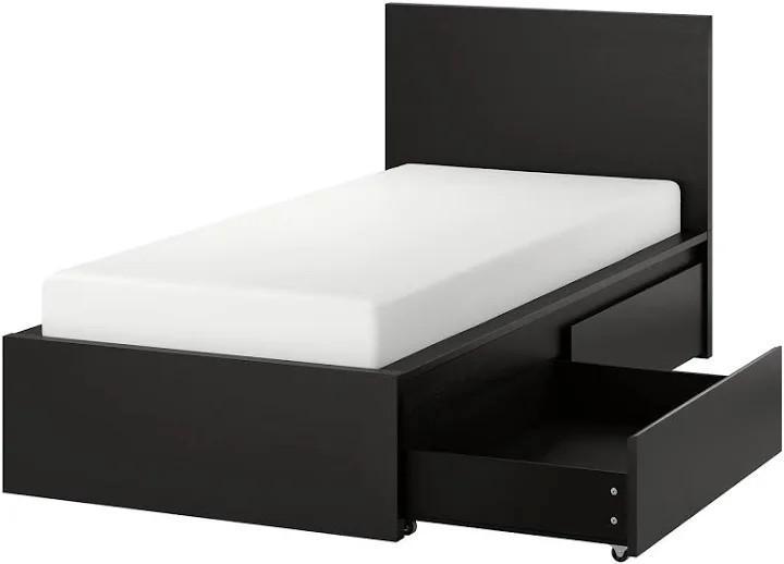 Ikea Malm bed 90x200 - zonder lades, met lattenbodem, Huis en Inrichting, Slaapkamer | Bedden, Ophalen