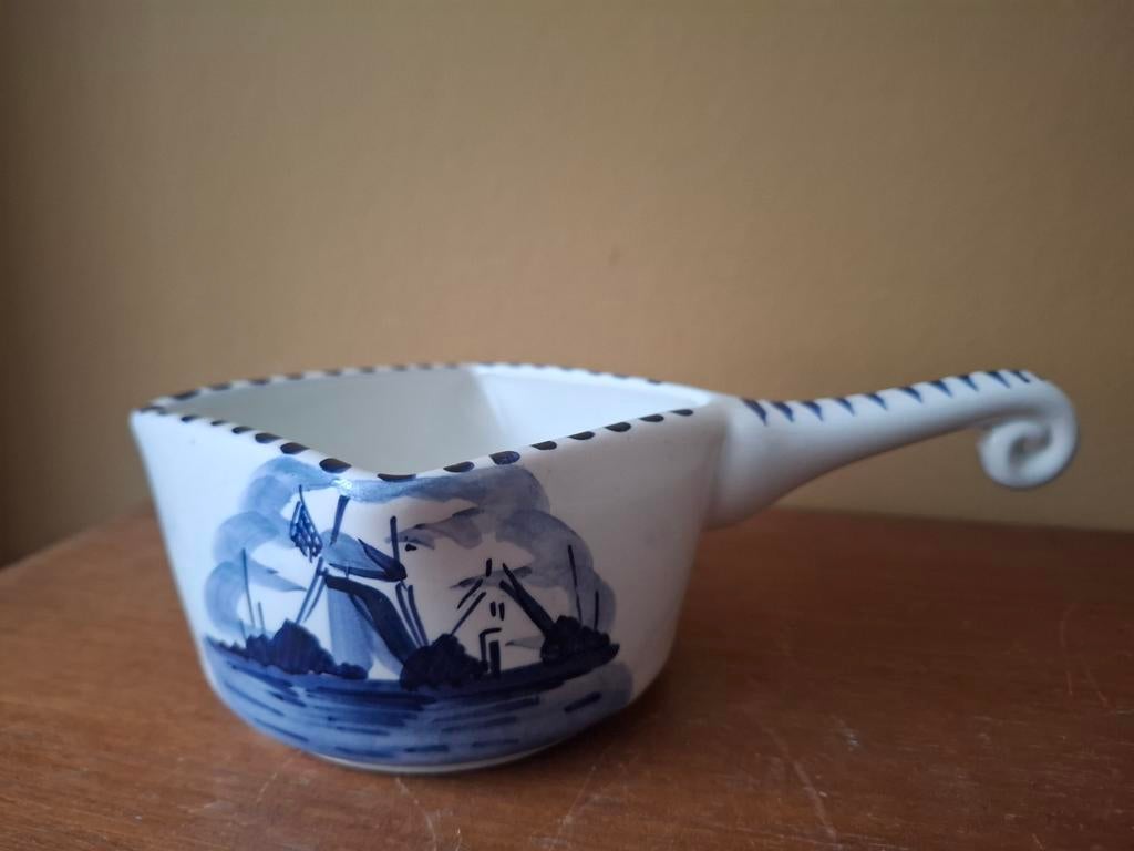 Delfts Blauw Sauskom met Molen Decoratie, Antiek en Kunst, Antiek | Keramiek en Aardewerk, Ophalen of Verzenden