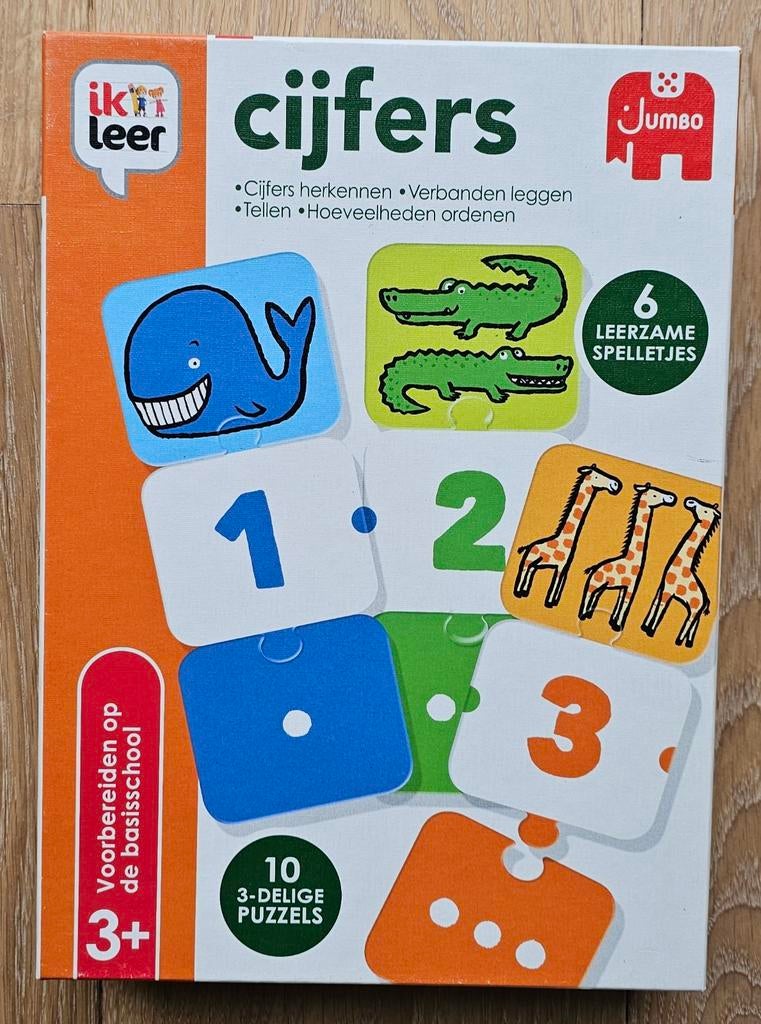 Jumbo Ik leer cijfers - Educatief spel 3+ jaar, Ophalen of Verzenden, Zo goed als nieuw, Puzzelen