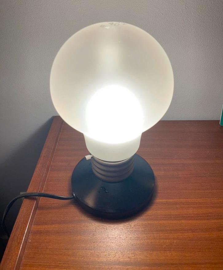 Vintage Ikea 'Bulb' lamp, Huis en Inrichting, Lampen | Tafellampen, Gebruikt, Minder dan 50 cm, Glas, Ophalen of Verzenden