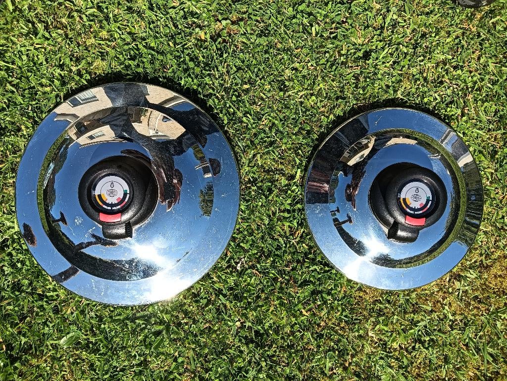 AMC set met hogedruk deksels, Inductieplaat, Zo goed als nieuw, Rvs, Ophalen