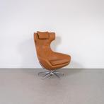 1x Leolux Caruzzo PLUS Fauteuil + Voetenbank Karamel Leer, Niet ingevuld, Niet ingevuld, 75 tot 100 cm, Ophalen of Verzenden