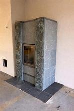 Tulikivi pahta 1860 kg speksteenkachel (nunnauuni), Ophalen, Gebruikt, Vrijstaande haard, Houthaard