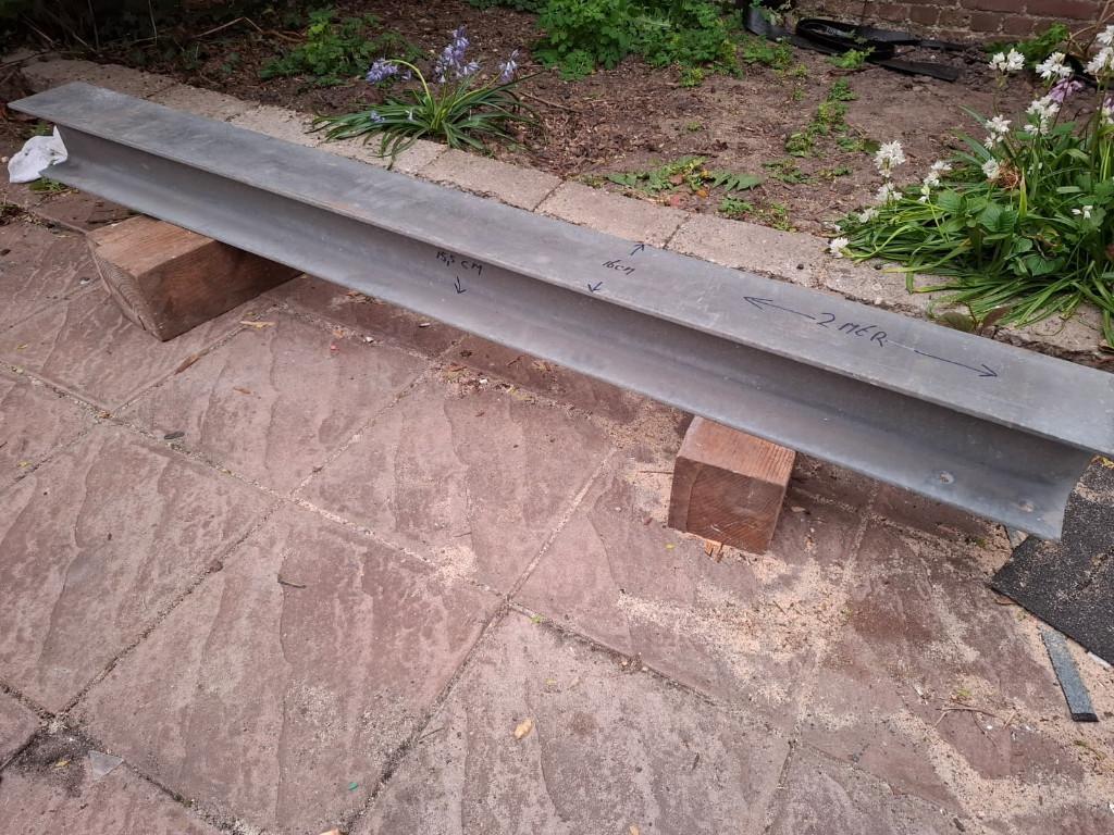 h balk, Doe-het-zelf en Verbouw, Metalen, Ophalen, Zo goed als nieuw, IJzer