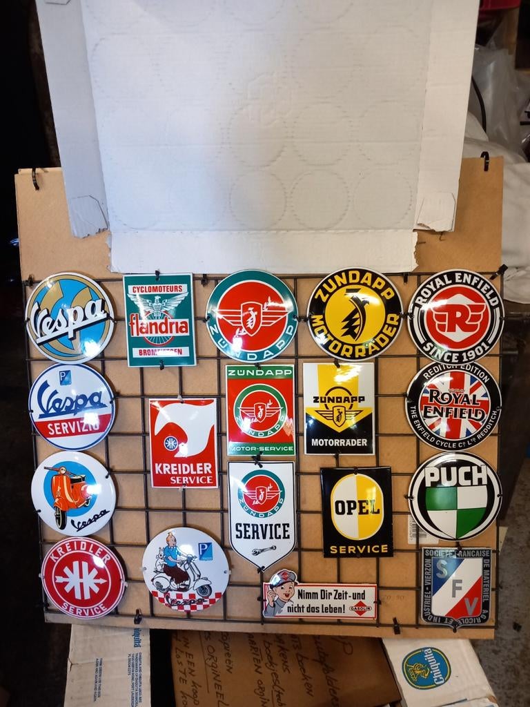 Super mooie emaile bordjes div merken div maten 12.oo, Ophalen of Verzenden, Zo goed als nieuw, Reclamebord