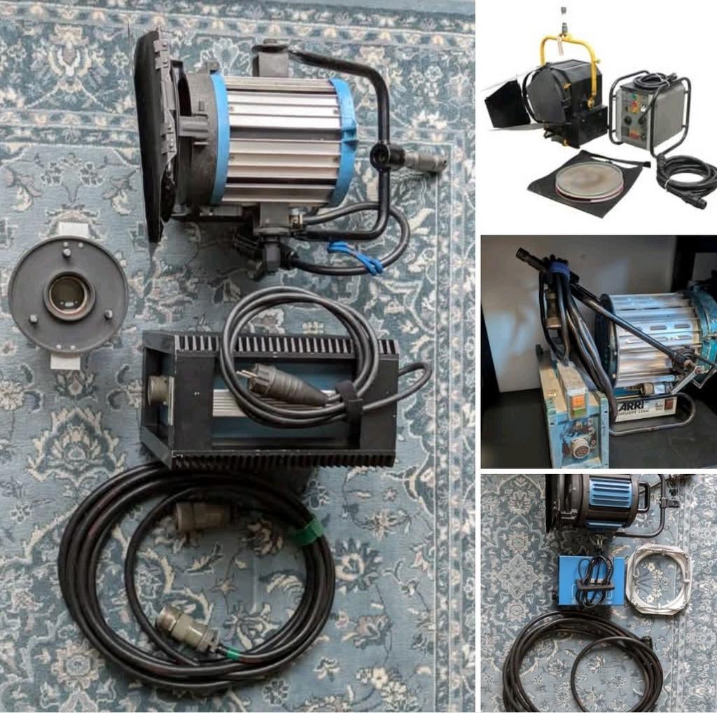 Arri/LTM/Desisti hmi fresnel lampen set compleet, Ophalen, Gebruikt