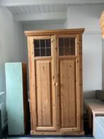 Massief houten kast met glazen deuren, Ophalen, Gebruikt, 50 tot 100 cm, 25 tot 50 cm