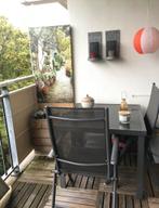 Tuintafel met 2 stoelen, Tuin en Terras, Ophalen, Gebruikt, Vierkant, Metaal