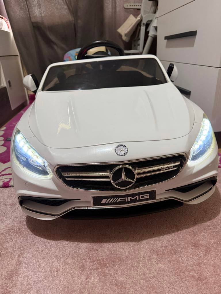 Witte Mercedes-Benz AMG kinderauto, Ophalen of Verzenden, Gebruikt