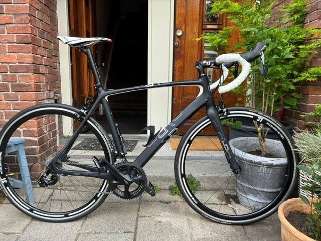 Carbon Racefiets – Shimano 105 – Maat 56, 53 tot 56 cm, Versnellingen, Zo goed als nieuw, Trommelrem
