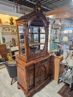 Antieke 2-delige kast met vitrine, Ophalen