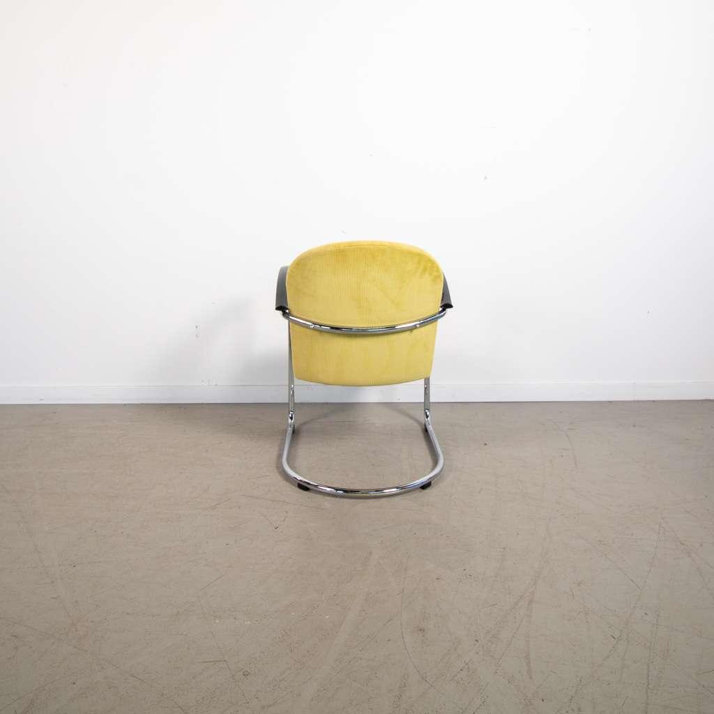 1x Gispen 414 Fauteuil Geel Stof, Niet ingevuld, Niet ingevuld, 75 tot 100 cm, Ophalen of Verzenden