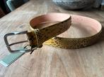 Gele python leren riem maat 115, nieuw met prijskaartje, Overige kleuren, 100 cm of meer, Echt leder, Nieuw