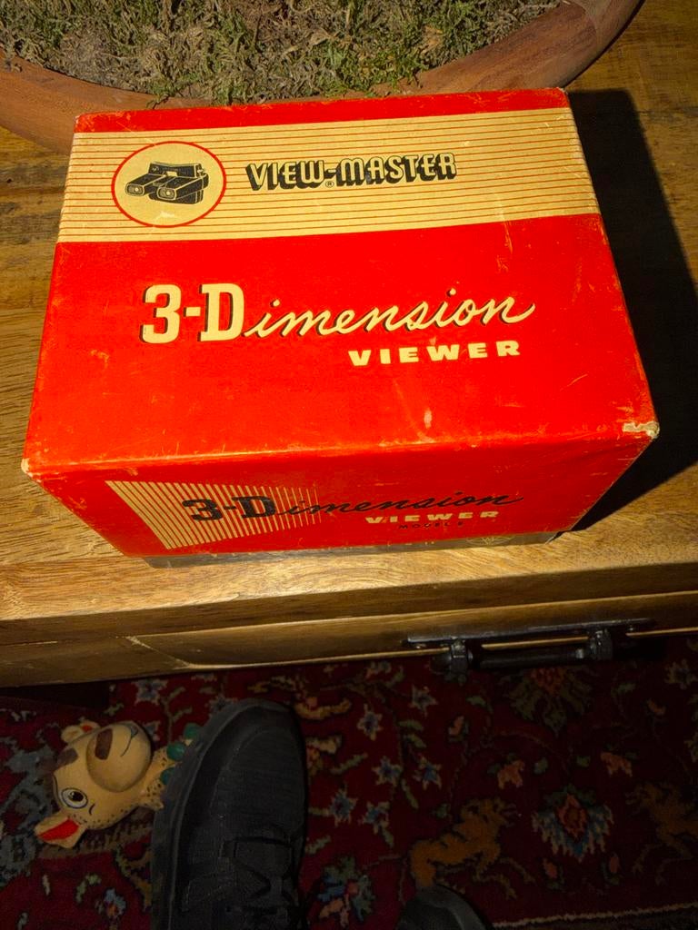 Vintage View-Master 3-D Dimension Viewer met doos, Ophalen, Gebruikt, Overige Merken