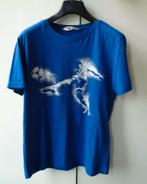 Blauw t-shirt met voetbal print, H&M 158/164, Kinderen en Baby's, Kinderkleding | Maat 158, H&M, Ophalen of Verzenden, Zo goed als nieuw