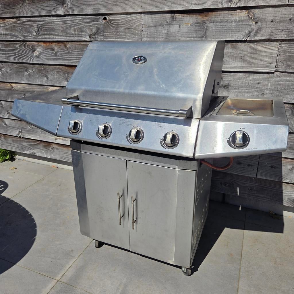 RVS Gas Barbeque incl. Gasfles, Ophalen, Gebruikt, Brixton