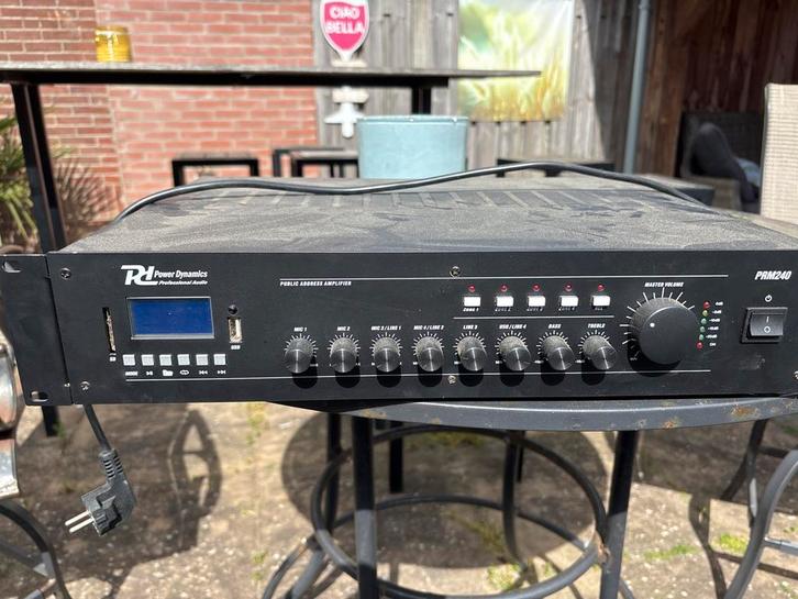 Power Dynamics PRM240 Public Address Versterker, Audio, Tv en Foto, Versterkers en Receivers, Gebruikt, Overige systemen, Overige merken