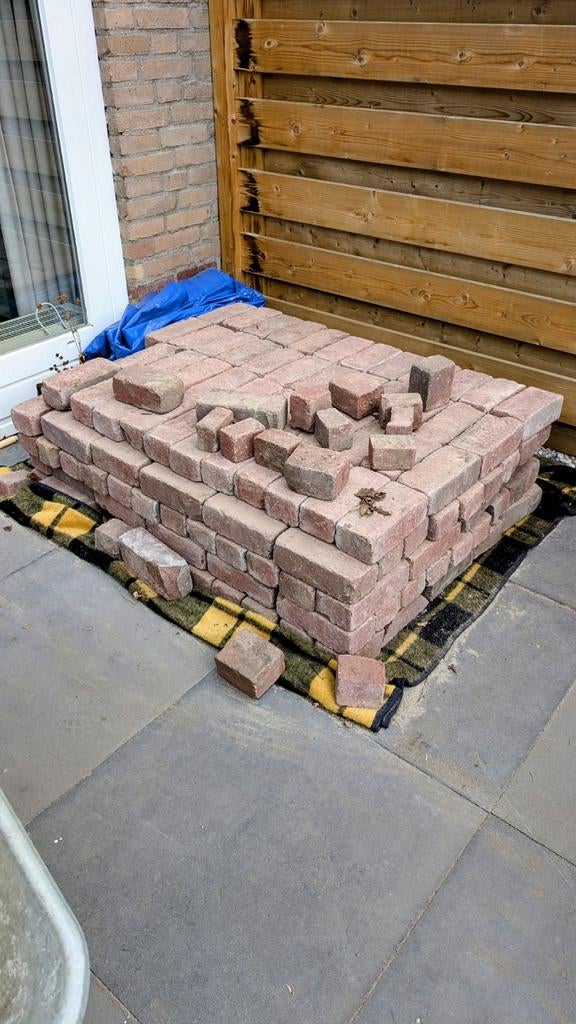 Restpartij gebakken rode klinkers, Tuin en Terras, Ophalen, Zo goed als nieuw, 5 tot 10 m², Klinkers