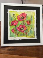 Klaprozen in witte lijst Aquarel, Ophalen of Verzenden