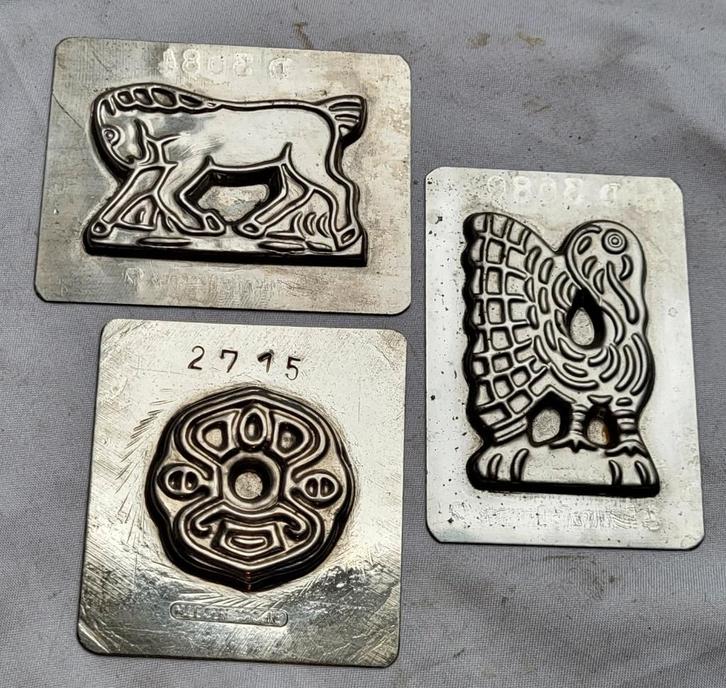 Oude chocoladevormen: o.a. Paard en kalkoen, Antiek en Kunst, Curiosa en Brocante, Ophalen of Verzenden