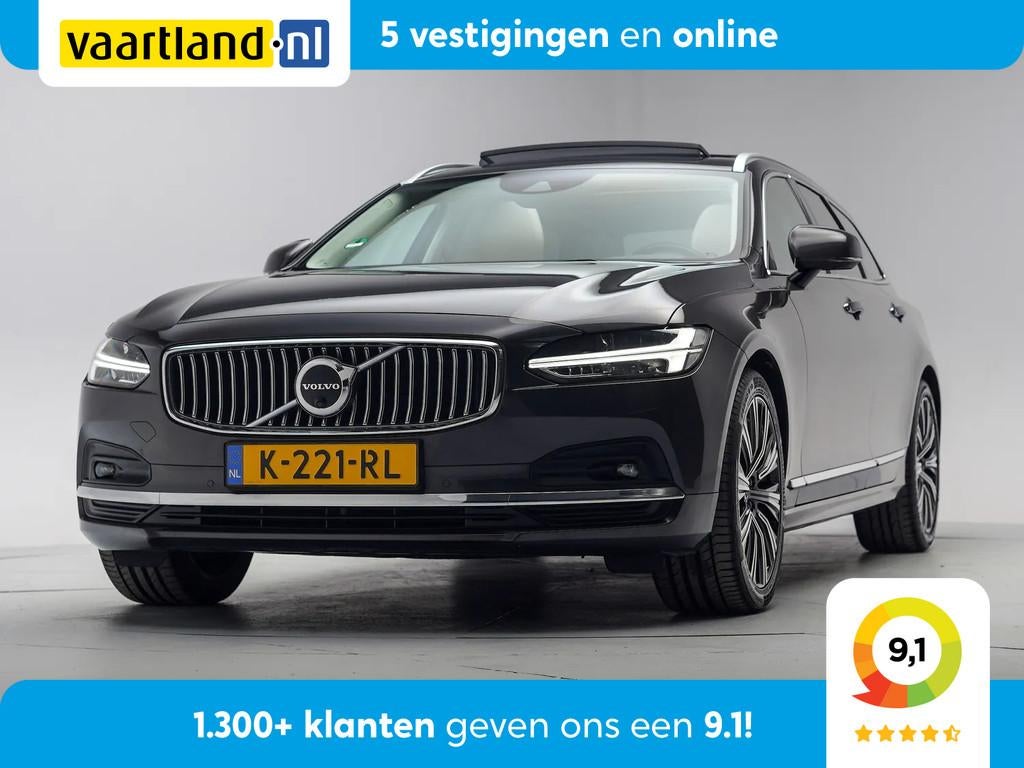 Volvo V90 2.0 B5 250pk Inscription Aut. [ Panorama Leder Sto, Automaat, 4 cilinders, 1731 kg, Zilver of Grijs